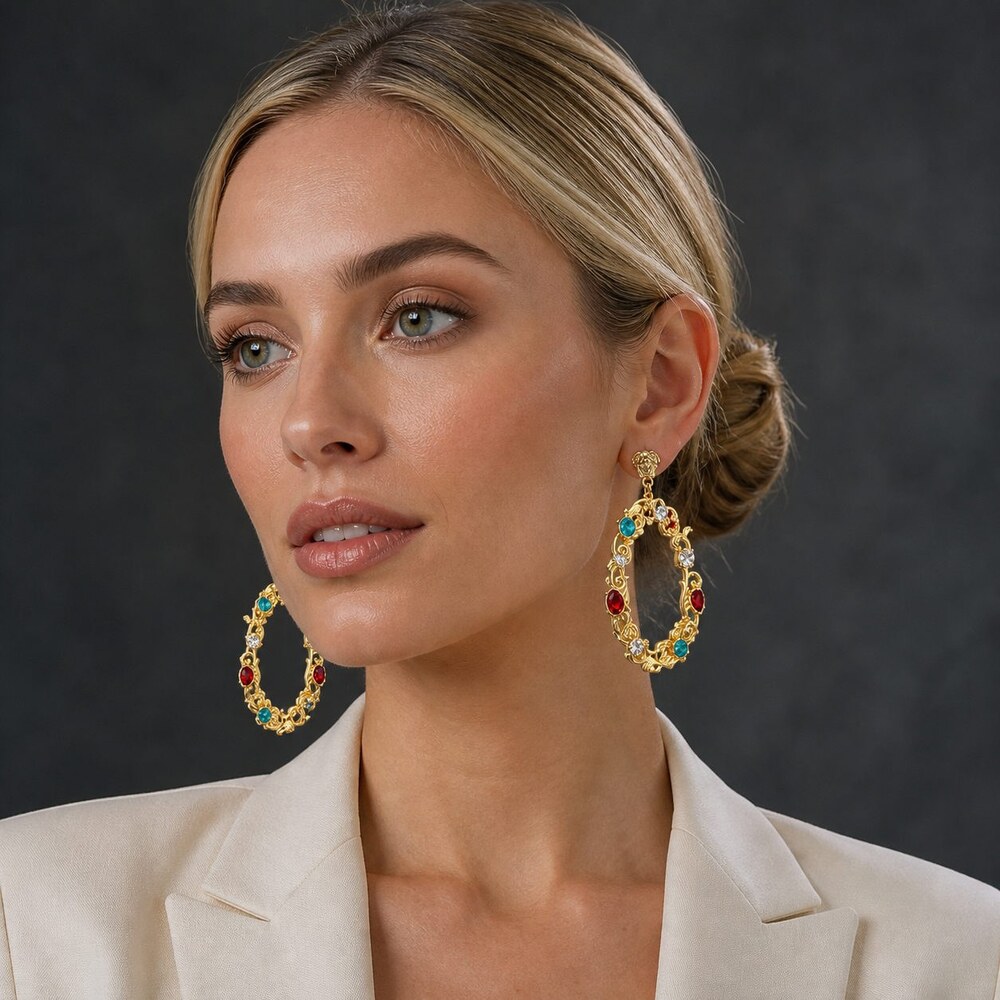 Versace Bold Statement Earrings Style 5 | New with Box - Picture 9 of 9